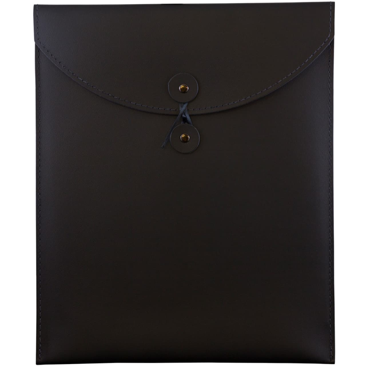 JAM Paper 9.5" x 12.5" Leather Portfolio with Button & String